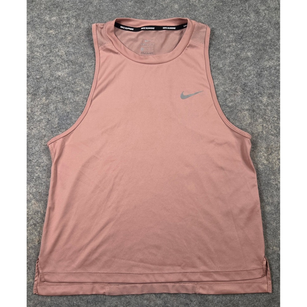 Nike Running Dri-FIT Tank Top Womens Medium Rose Pink Mesh Back Racerback